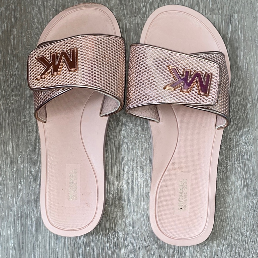 MICHAEL KORS PINK SLIDES